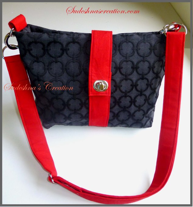 Stunning Black and Red Cross Body Bag